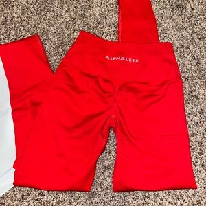 Alphalete fire red amplify leggings